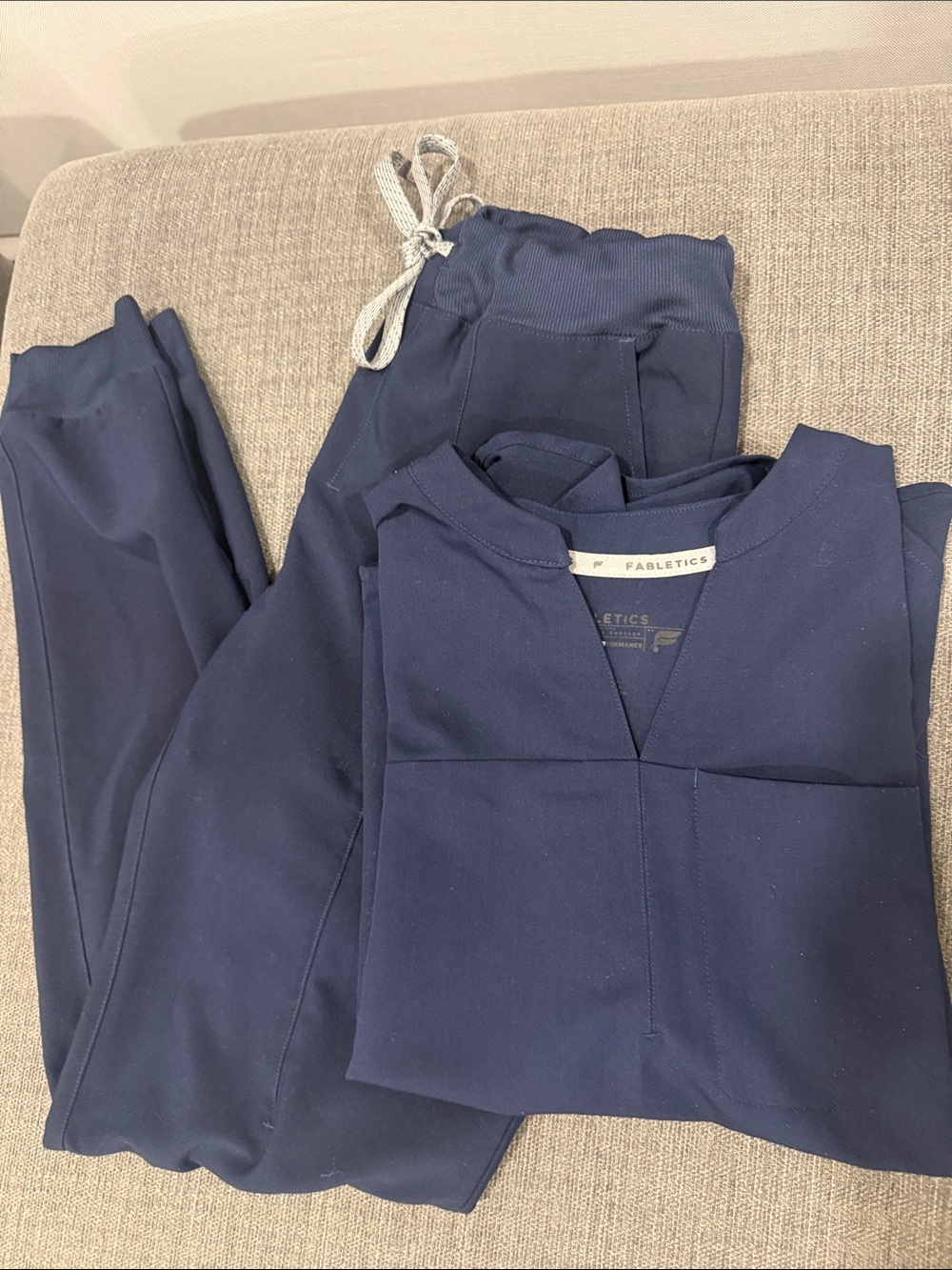 Fabletics Navy Joggers and Pullover Set